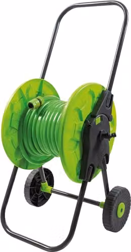 St Helens Home & Garden Green Hose Cart with Wheels and Spray Nozzle Connector – 3