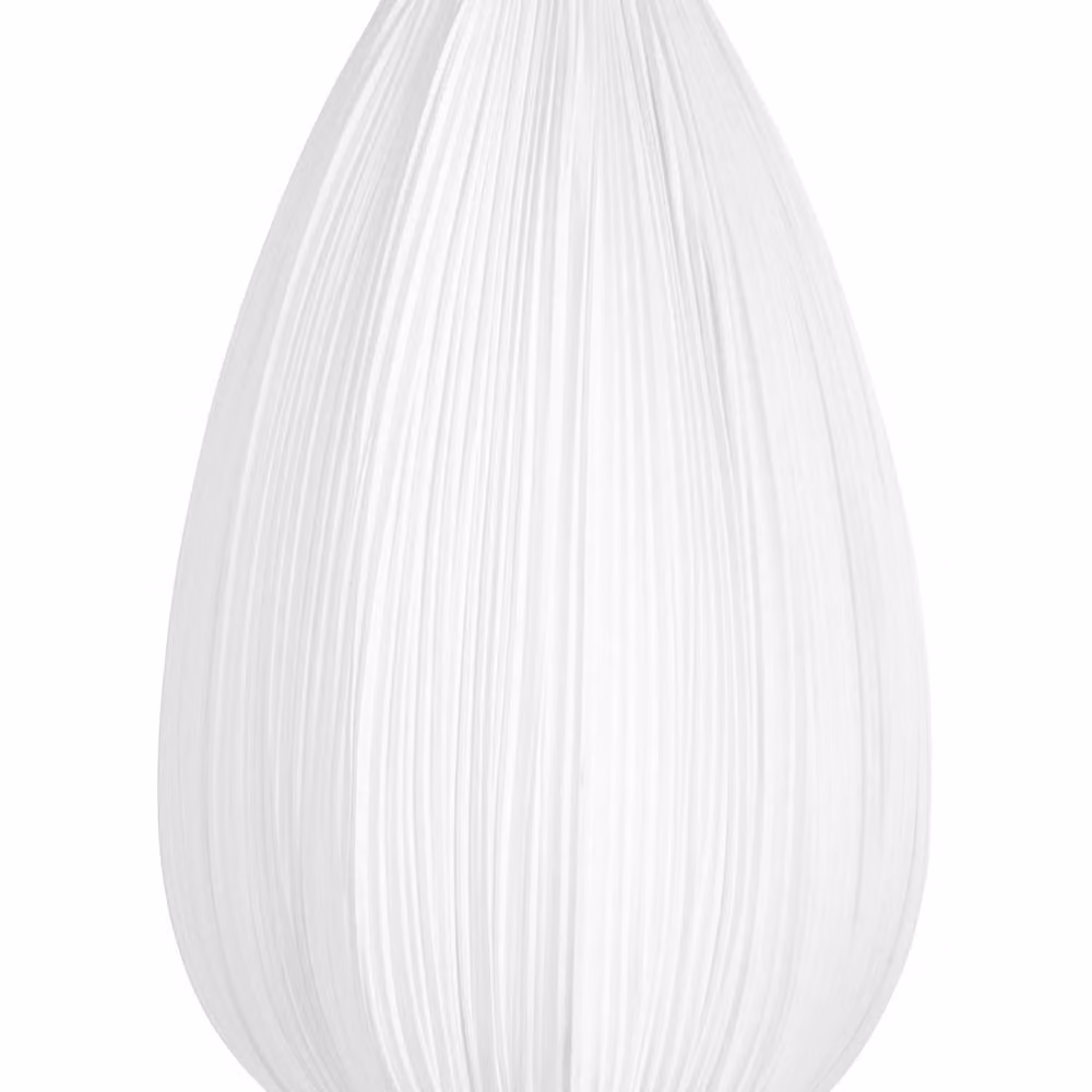 Wyld and Coco Modern White Cotton Fabric Shade Pendant Lamp – 2