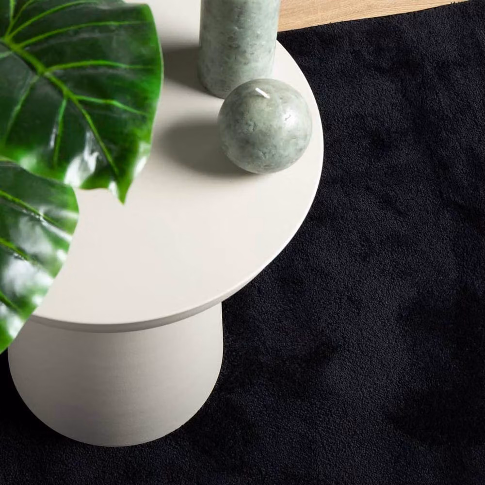 Berkfield Home Oviedo Short Pile Square Rug in Black, W/D/H: 120 x 120 x 1.25 cm – 3