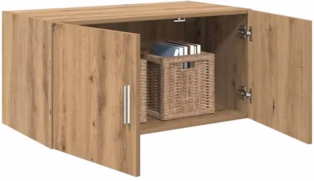 Berkfield Home Artisan Oak Wall Cabinet in Tan, W/D/H: 80 x 42.5 x 40 cm