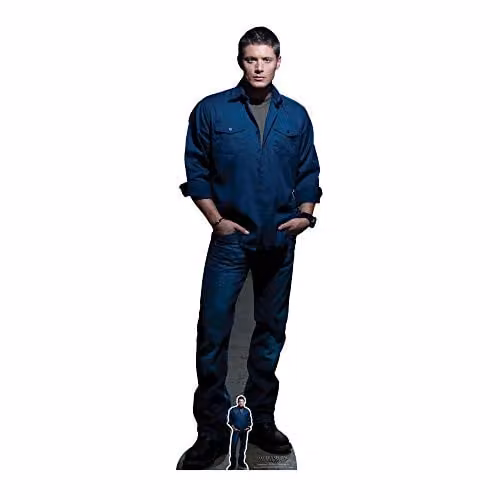 Star Cutouts SC1349 Dean Winchester Blue Shirt Supernatural Cardboard Cutout for Fan Display and Decoration