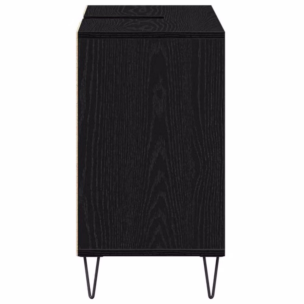 Berkfield Home Black Oak MDF Bathroom Vanity Unit – 5