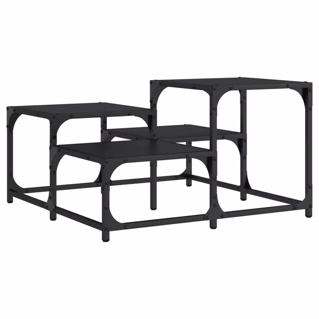Berkfield Home Black Square Coffee Table with Matt Finish, W/D/H: 68 x 68 x 40 cm – 2