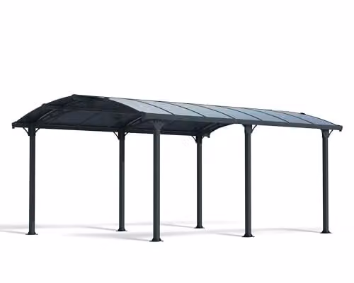 Palram CANOPIA Tucson 5000 Waterproof Garden Gazebo, Grey Aluminium, W: 360 cm, D: 360 cm, H: 242 cm – 1