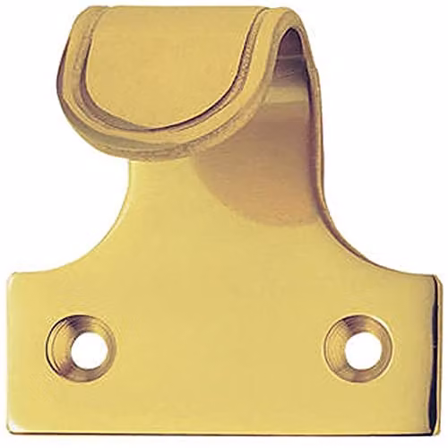 Loops Sash Window Lift Handle in Polished Brass, 53 x 52 mm with 33 mm Fixing Centres