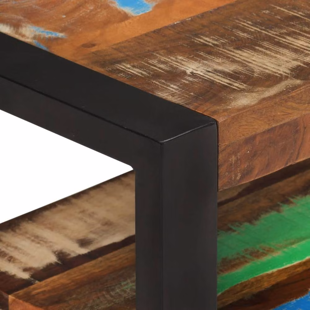 Berkfield Home Industrial TV Cabinet in Brown Reclaimed Solid Wood, W/D/H: 120 x 30 x 45 cm – 2