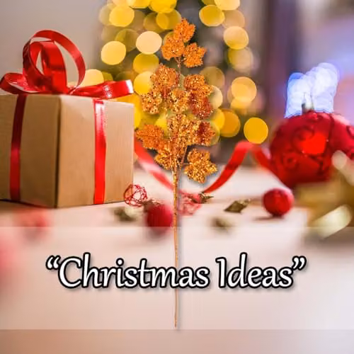 VFM e-Store Orange Christmas Long Stem with Glitter Decoration, W/D/H: 20 x 20 x 65 cm – 4