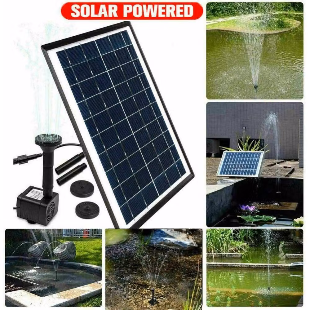 NESTLUNE Solar Water Pump for Garden Pond, Pool, Fish Aquarium and Fountain, Black – 3