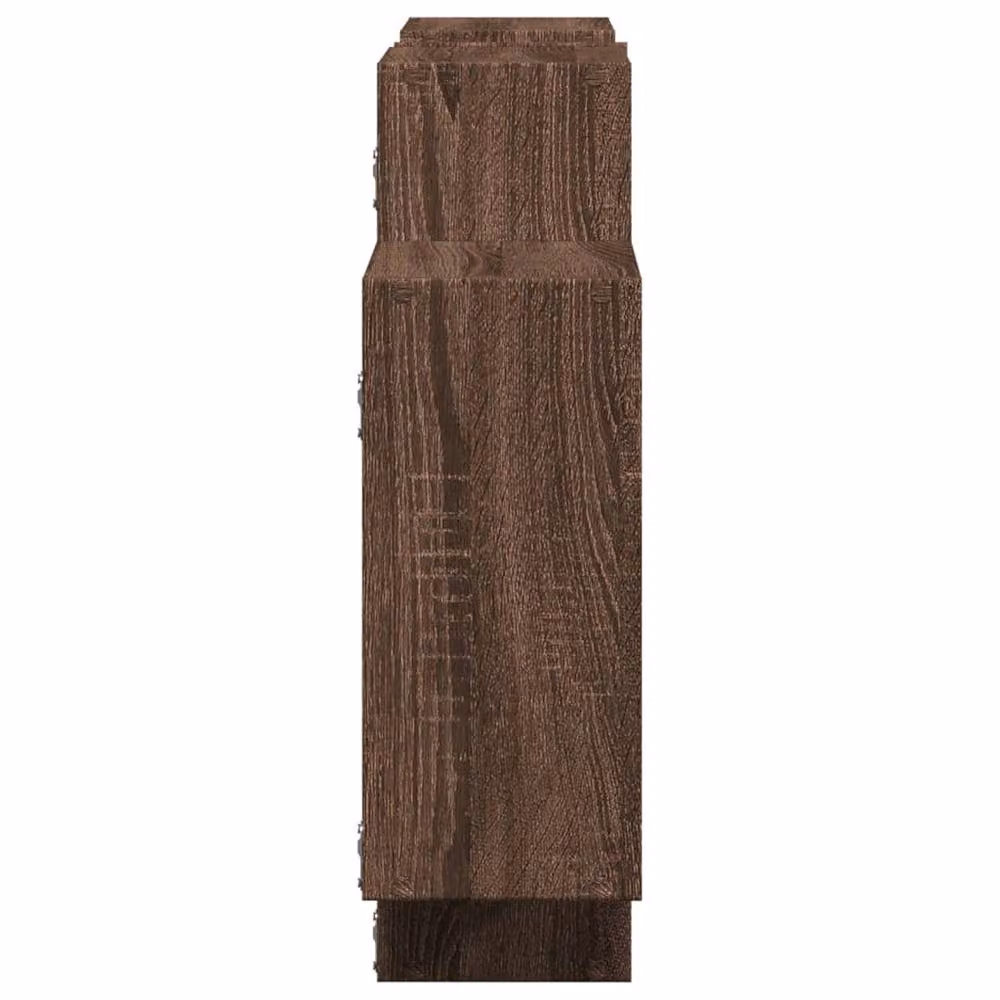 Berkfield Home Wall Mounted Shelf in Brown Oak, W/D/H: 159 x 18 x 65 cm – 4