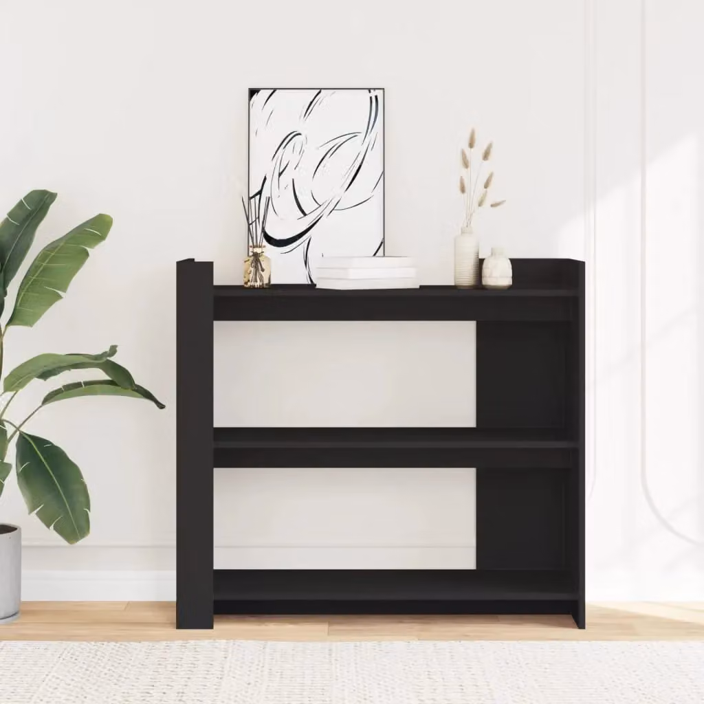 Berkfield Home Black Classic Console Table in Engineered Wood W/D/H: 100 x 35 x 90 cm – 3