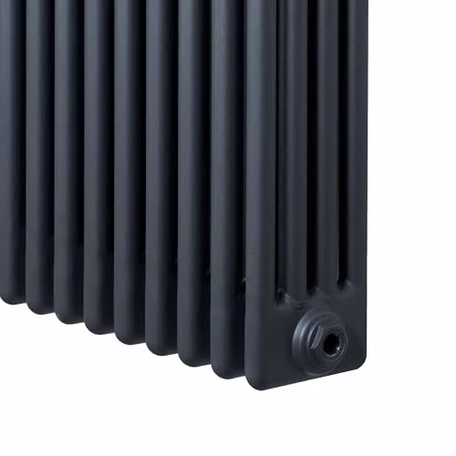 Monster Shop Traditional 4 Column Radiator in Matt Anthracite Grey, Carbon Steel, Wall Mounted, W: 300 mm x H: 1505 mm – 6