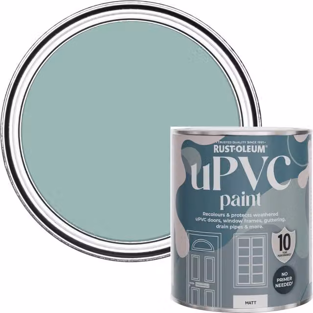 Rust-Oleum Matt uPVC Door and Window Paint in Coastal Blue, 750ml