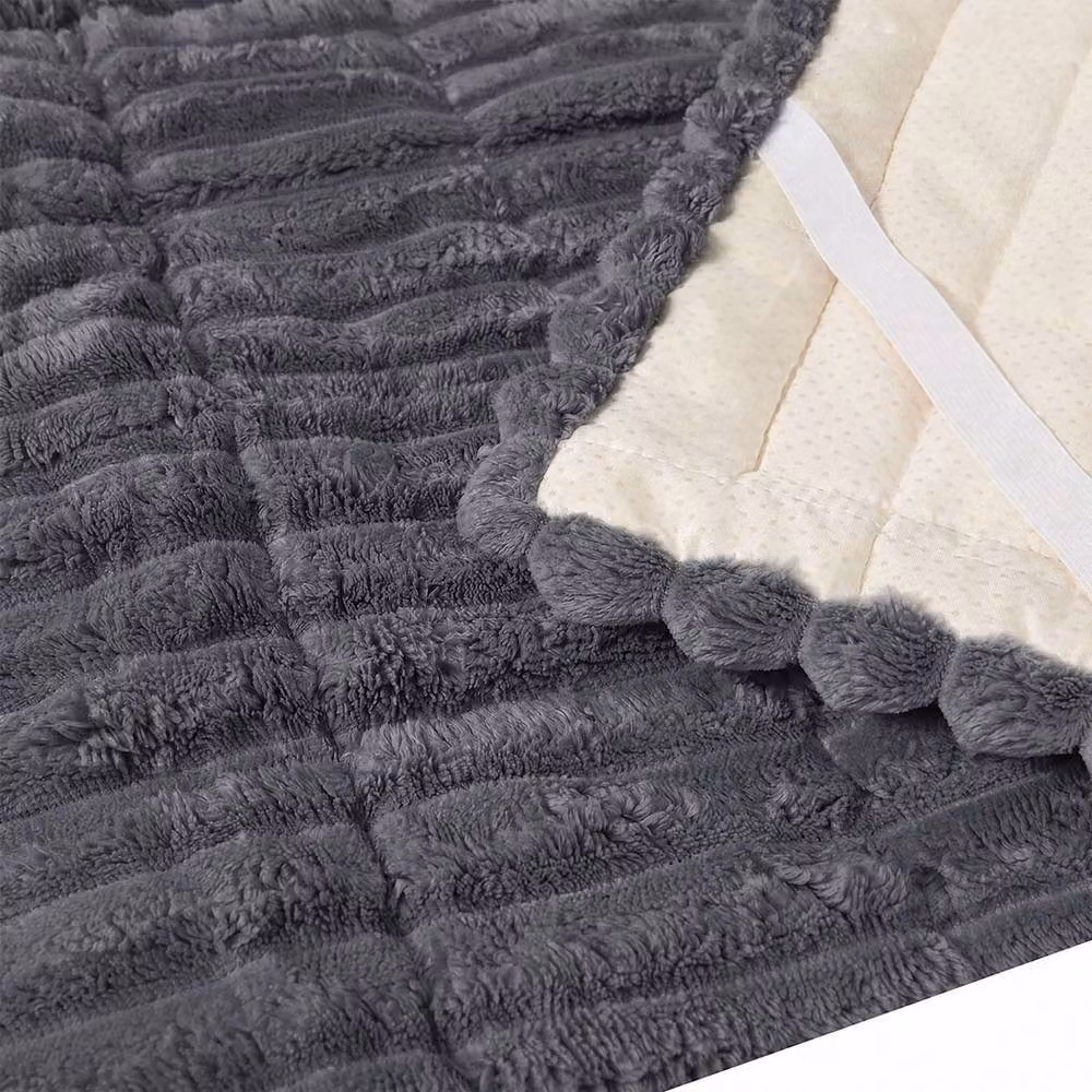 Marlow Corduroy Sofa Cover in Dark Grey, W: 150 cm, H: 70 cm – 4