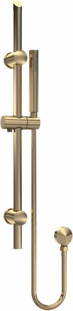 Balterley Round Slide Rail Shower Kit with Outlet Elbow in Brushed Brass