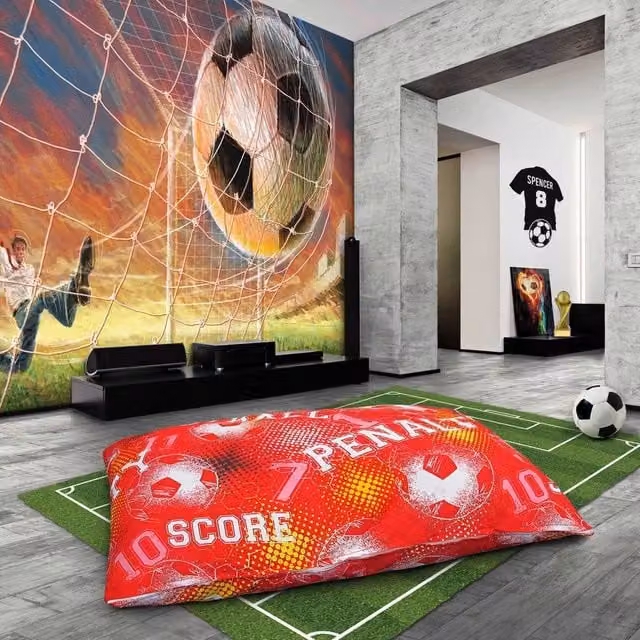 Velosso Red Football Floor Cushion in Polyester – 1