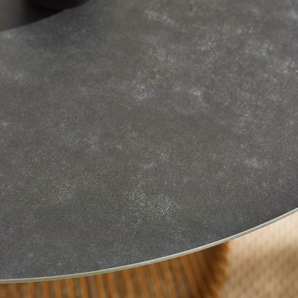 FurnitureboxUK Lanai Round Rattan Garden Dining Table with Glass Top in Black – 3
