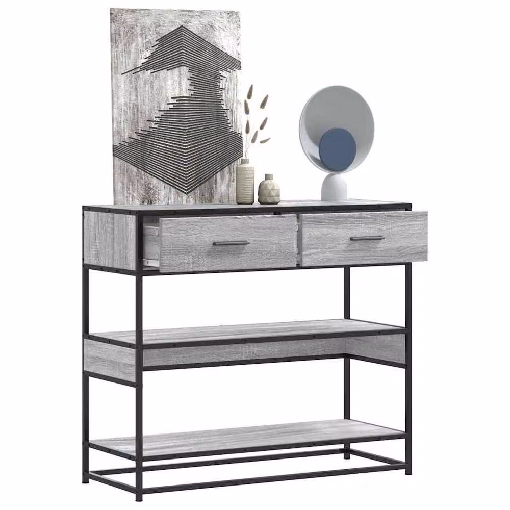Berkfield Home Grey Sonoma Console Table, W/D/H: 90 x 35 x 80 cm – 2