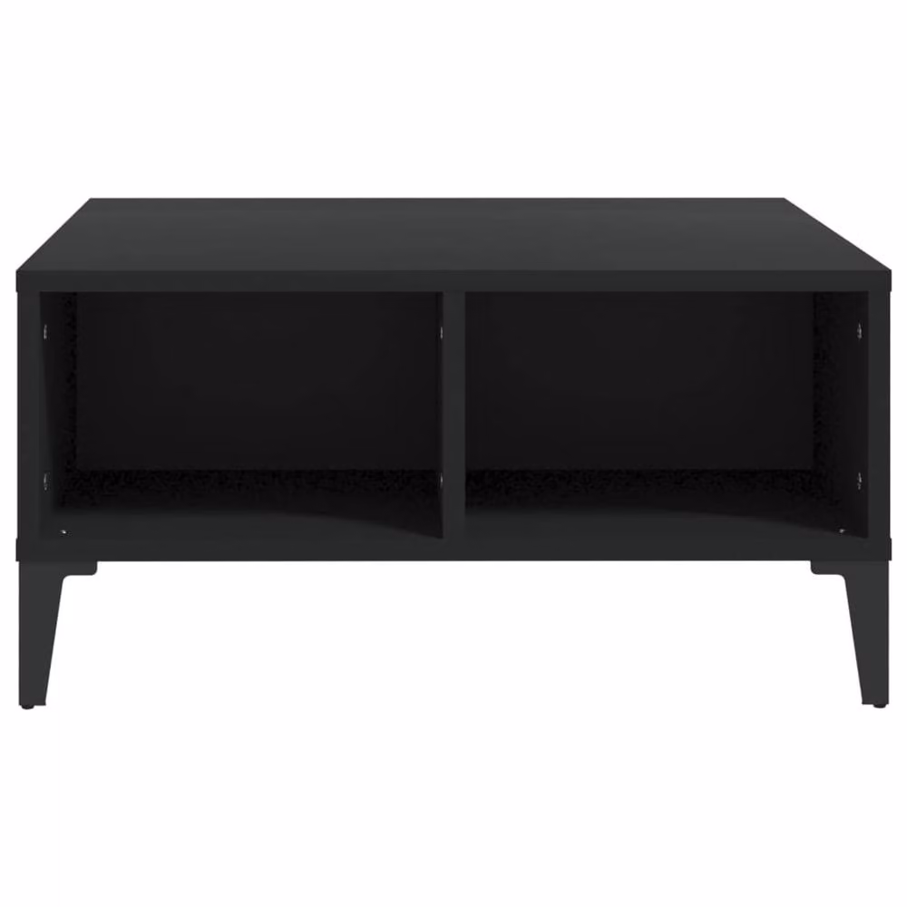 Berkfield Home Modern Black Square Coffee Table in Composite Wood W/D/H: 60 x 60 x 30 cm – 3