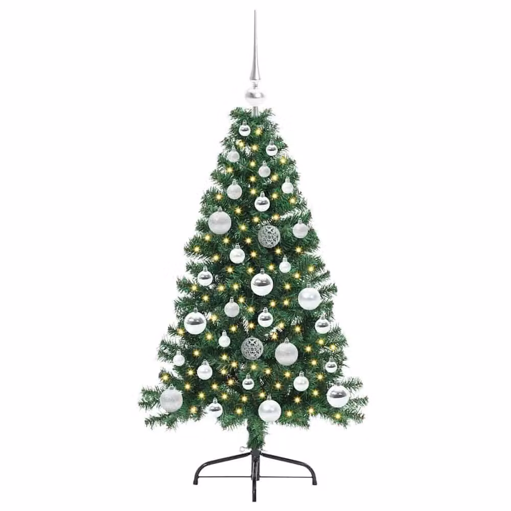 Berkfield Home Artificial Pre-lit Christmas Tree, Green, Height: 120 cm – 3