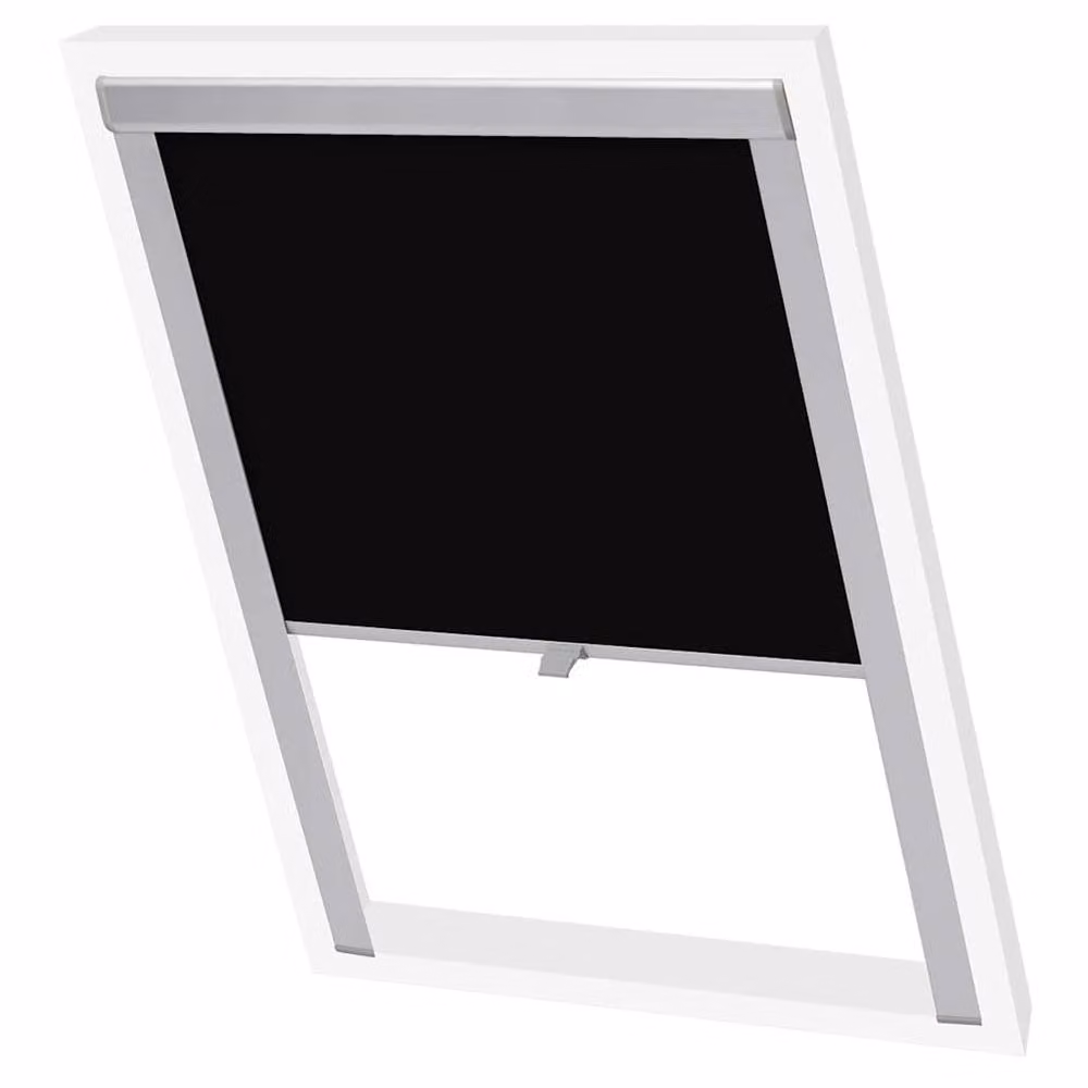 Berkfield Home Blackout Roller Blind in Black, Thermal Insulating Polyester – 2