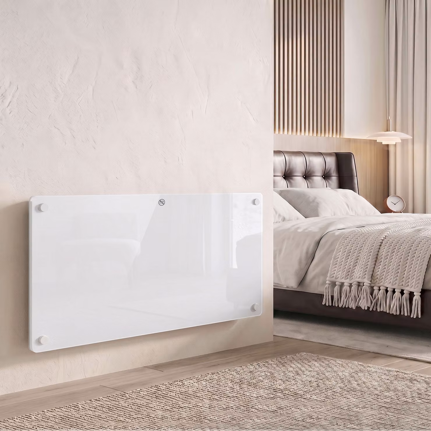 HOMCOM Smart 2000W Electric Convector Panel Heater, White, Wall Mounted or Freestanding with WiFi App Control and Weekly Timer – 2