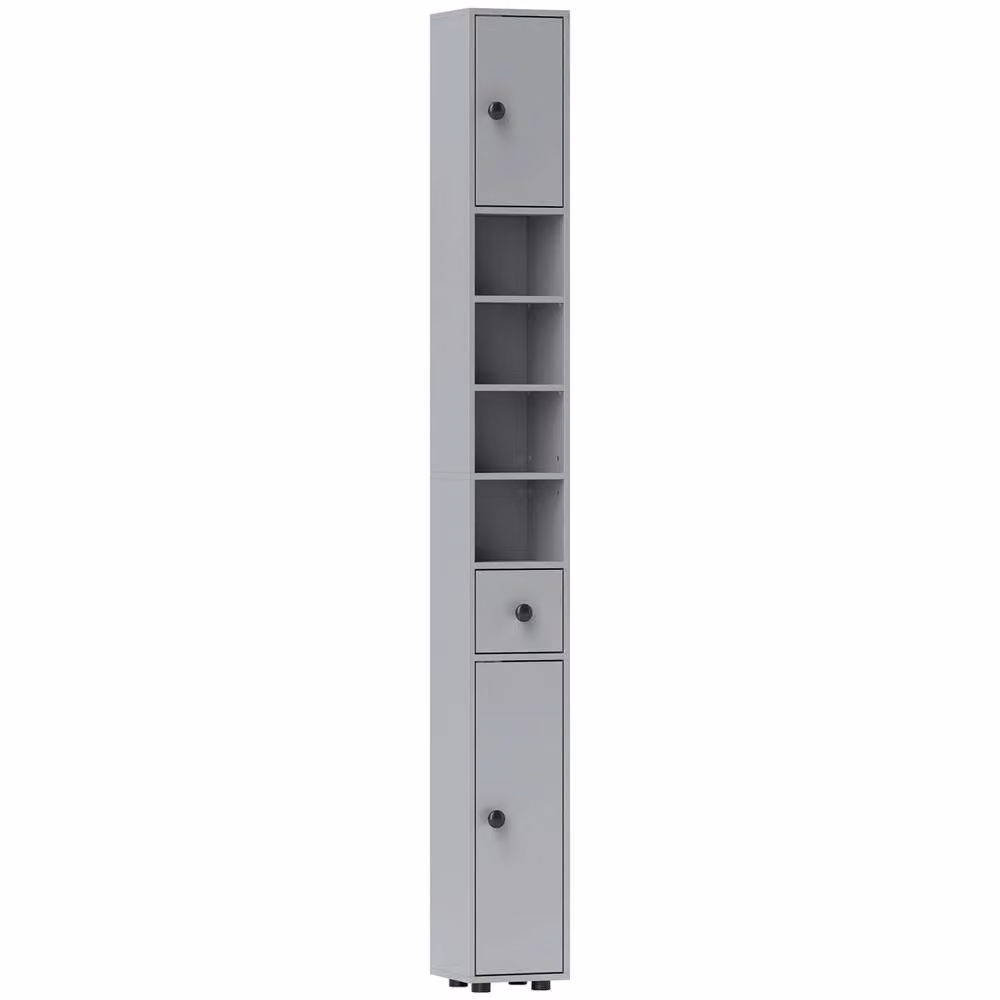 Wyld Haus Tasere Tall Slim Bathroom Storage Cabinet in Grey – 2
