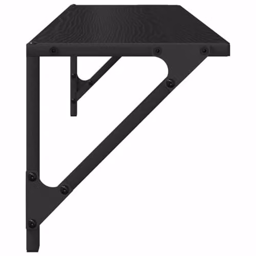 vidaXL Wall-Mounted Shelves, 2 Pieces, Black Oak, W: 80 cm, D: 25.5 cm, H: 25.5 cm – 3