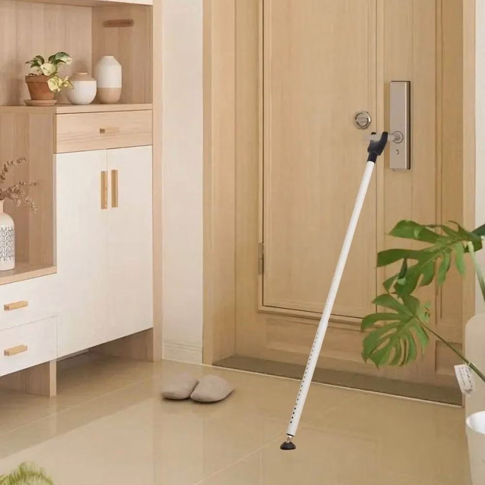 NESTLUNE Heavy Duty Adjustable Door Security Bar in White – 4