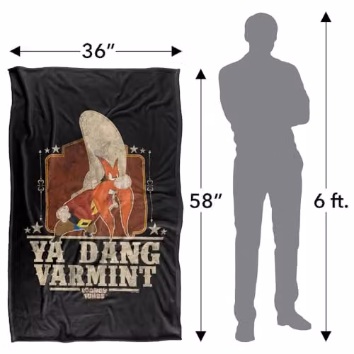 Warner Bros. Looney Tunes Yosemite Sam Varmint Super Soft Fleece Throw Blanket, Multicolour, W/D/H: 91 x 147 cm – 4