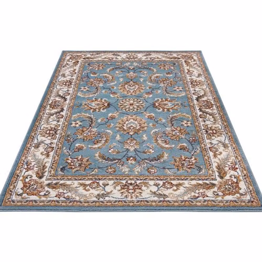 THE RUGS Reni Luxor Oriental Vintage Short Pile Living Room Rug in Duck Egg Blue, W: 120 cm x L: 170 cm – 3