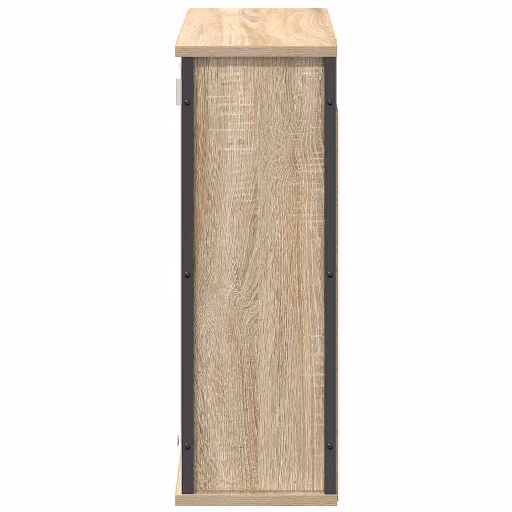 Berkfield Home Decorative Bathroom Wall Cabinet with Mirror in Sonoma Oak Brown, W: 60 cm, H: 60 cm, D: 21 cm – 4