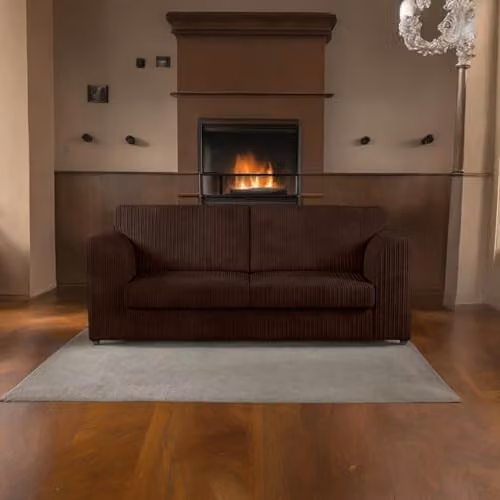 SofaSelectionUk Ltd Jumbo Cord High Back 3-Seater Sofa in Brown – 2