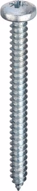 Unifix Self-Tapping Pozi Pan Head Screws AB DIN 7981-C-Z BZP, 10G x 1 inch (4.8 x 25mm), Grey, Box of 1000