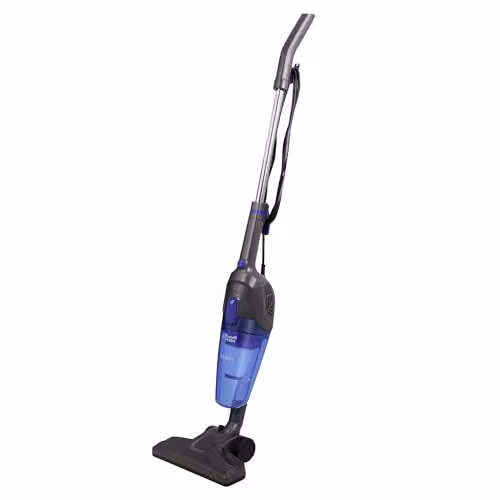 Russell Hobbs Zoom 2-in-1 Corded Stick Vacuum Cleaner, Blue and Grey, 600W, Bagless with 0.5L Dust Tank and Washable Filter, RHSV1002