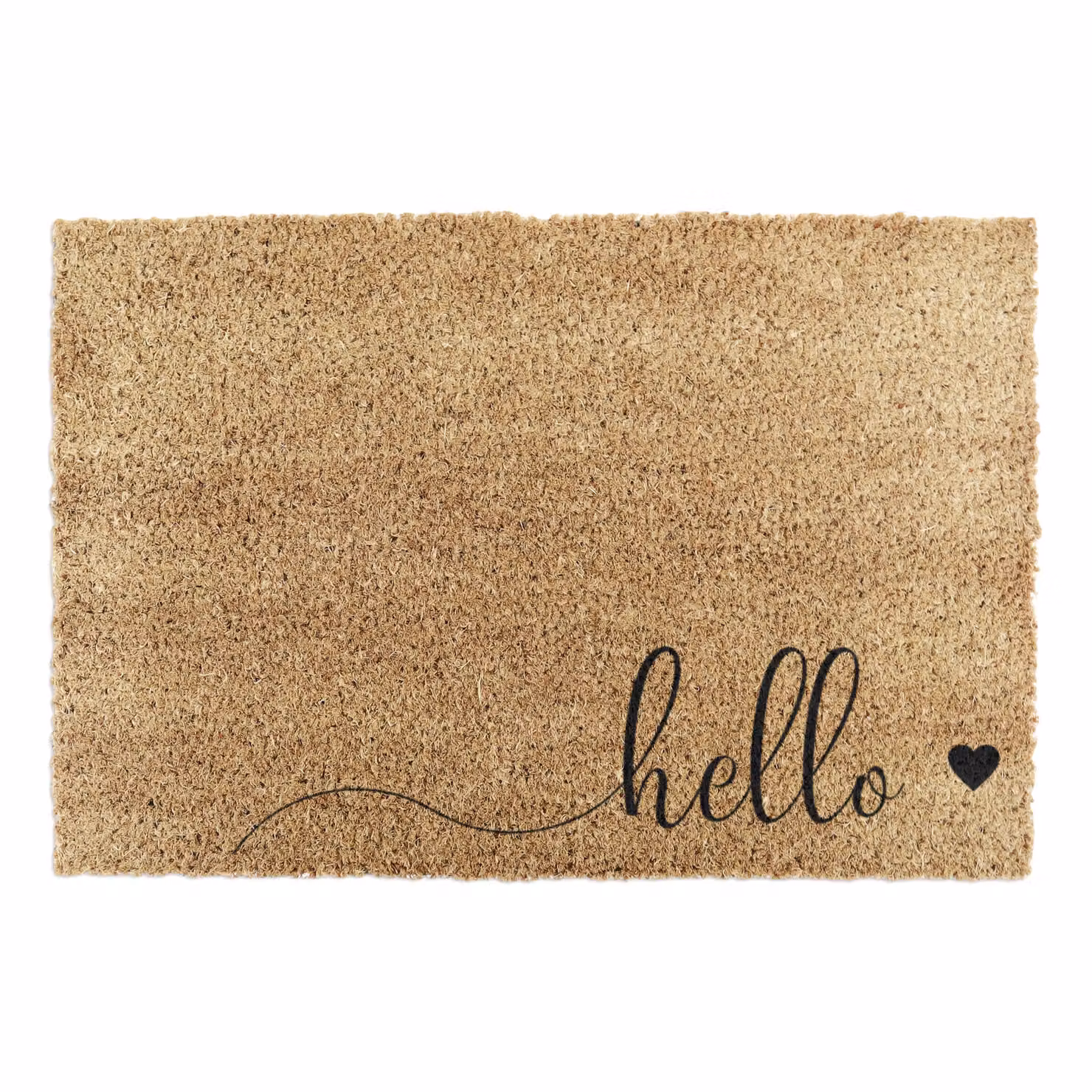 Artsy Mats Hello Scribble Heart Doormat in Beige, W/D: 60 x 40 cm – 2