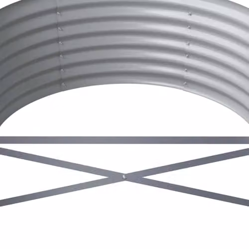 vidaXL Galvanised Steel Raised Bed in Anthracite, W: 512 cm, D: 80 cm, H: 36 cm – 3