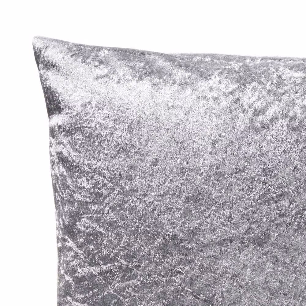 Luxor Living Set of 4 Silver Crushed Velvet Square Cushions with Hollow Fibre Pads, W/D/H: 45 x 45 x 45 cm – 2