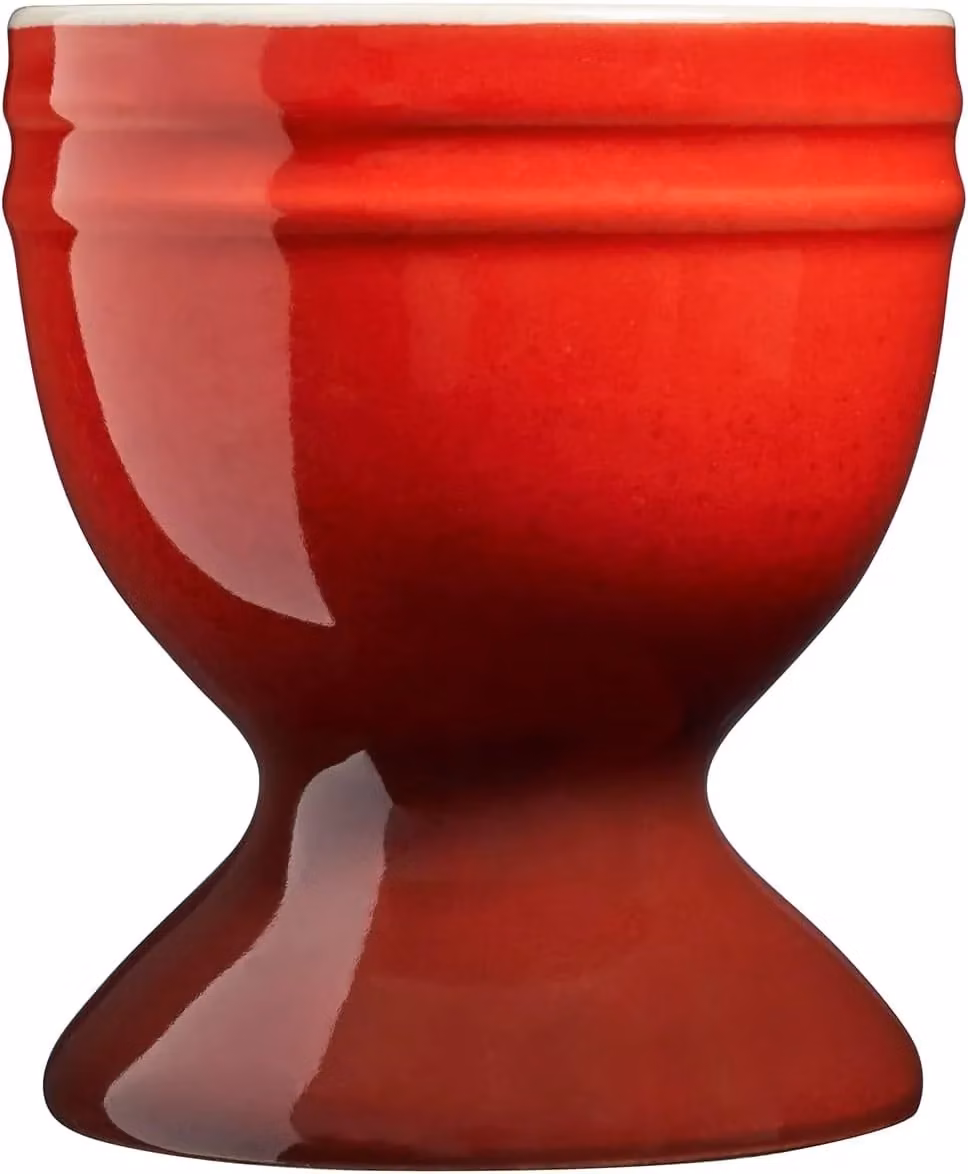 Cooks Professional Set of 4 Red Ceramic Stoneware Egg Cups, Dishwasher and Microwave Safe – 2
