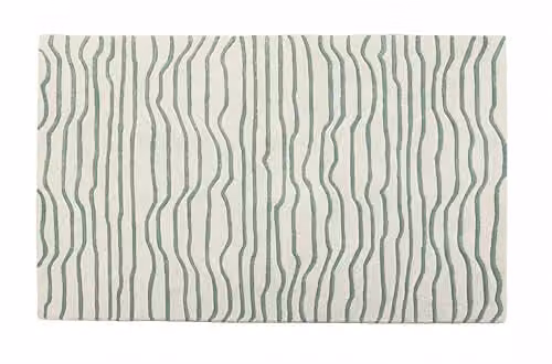 Esselle Home Aura Dune Modern Abstract Wool Rug in Beige and Green, W: 200 cm, D: 290 cm – 1