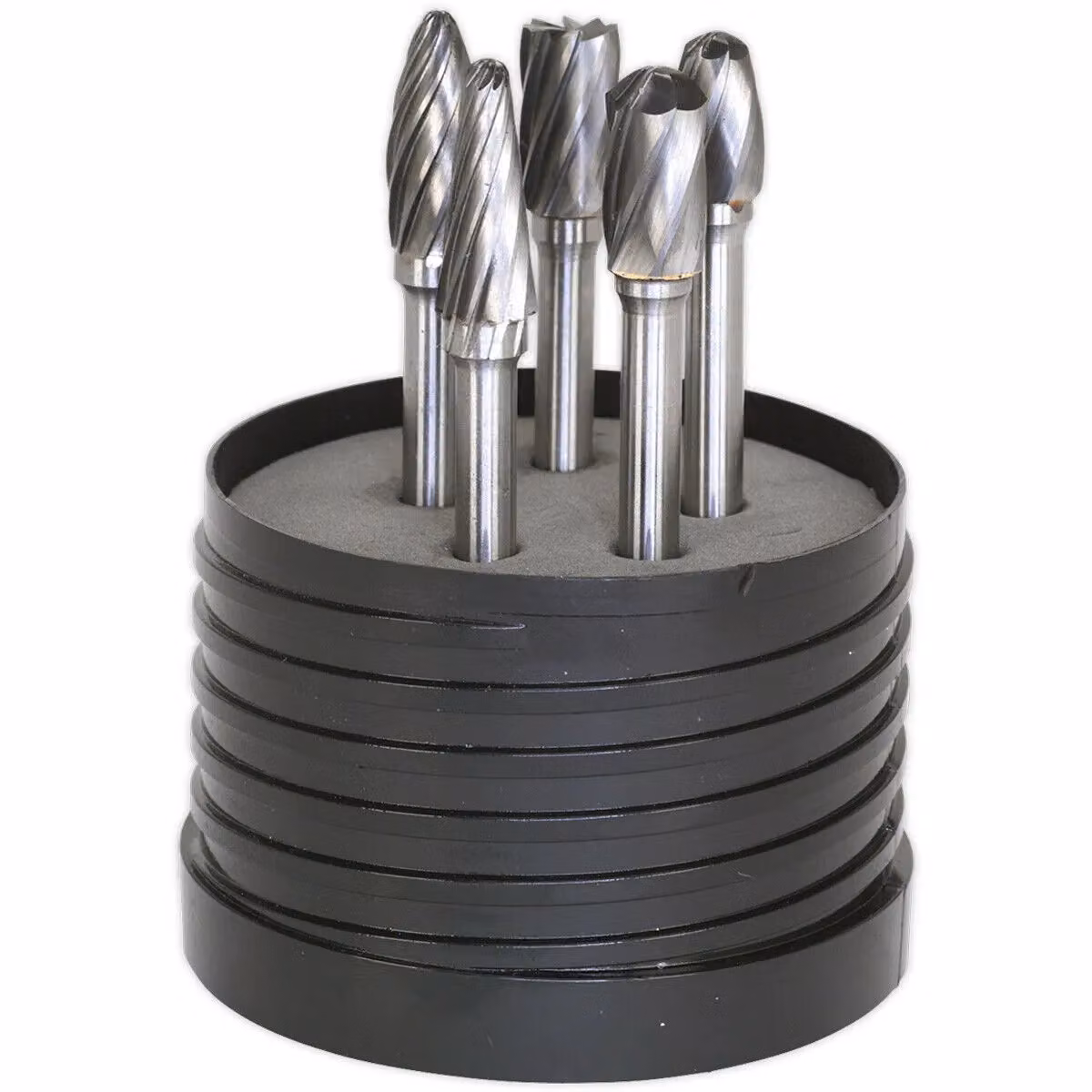 Loops 5 Pack Tungsten Carbide Rotary Burr Bits Set, 10mm, Silver and Multicolour – 2