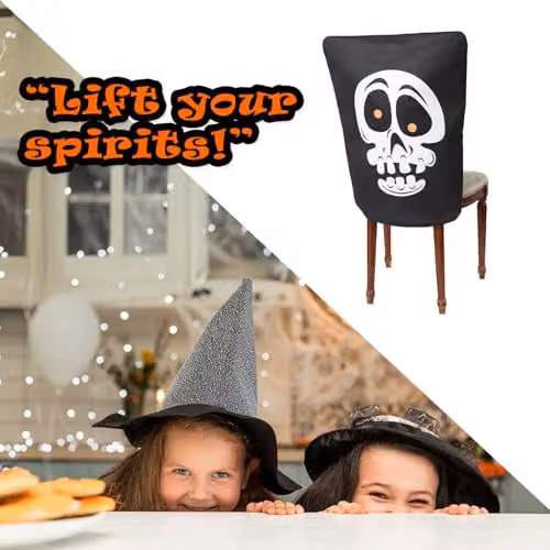 VFM e-Store Halloween Party Dining Chair Covers, Black, W/D/H: 65 x 50 x 50 cm – 8