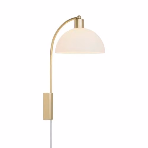 Nordlux Ellen Indoor Wall Light in Brass Metal with E14 Dome Shade – 1