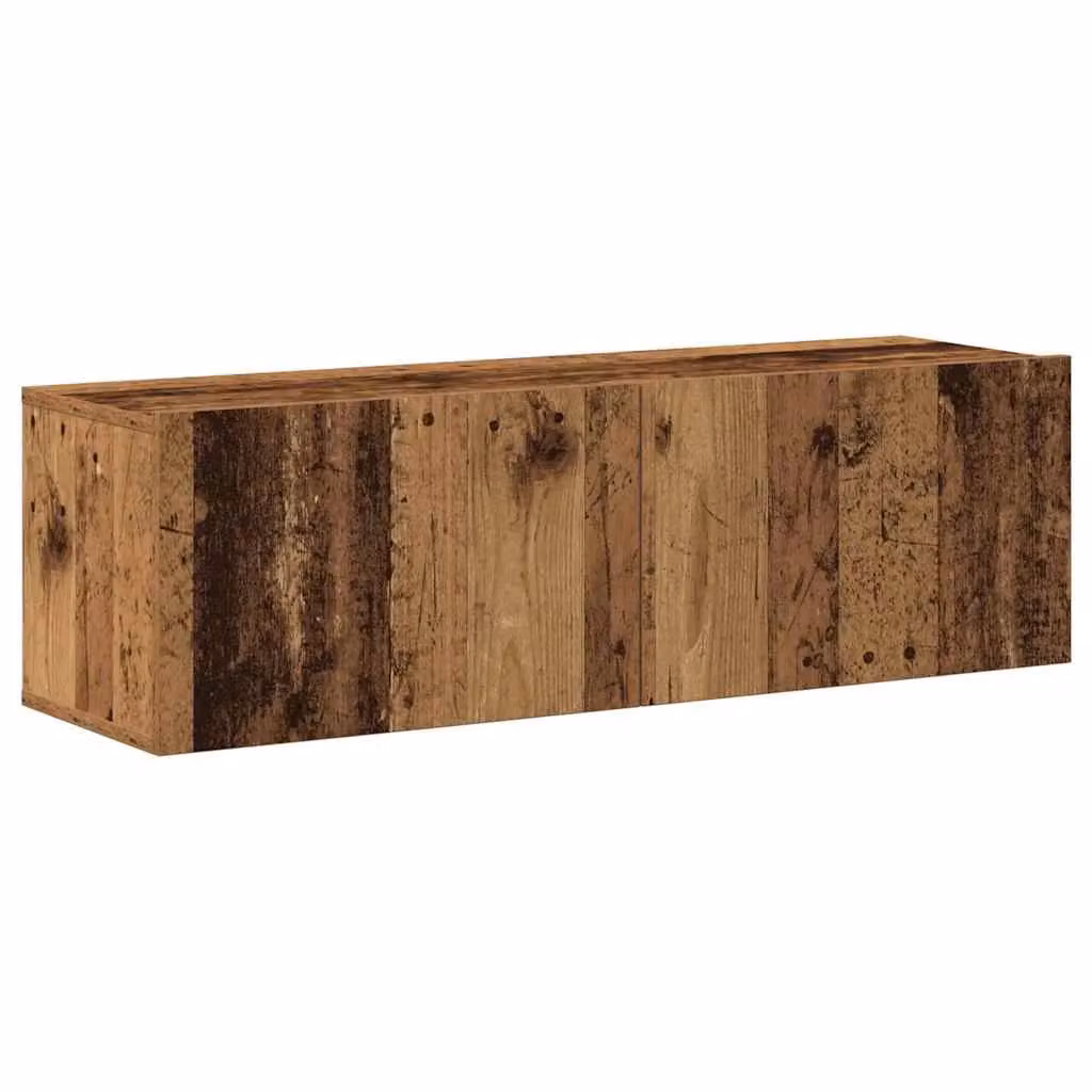 Berkfield Home 7 Piece Wall-mounted TV Cabinet Set in Old Wood Brown and Multicolour Matt Finish – 3