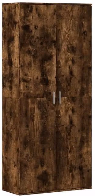 Berkfield Home Smoked Oak Highboard in Brown, W/D/H: 80 x 35 x 180 cm – 1