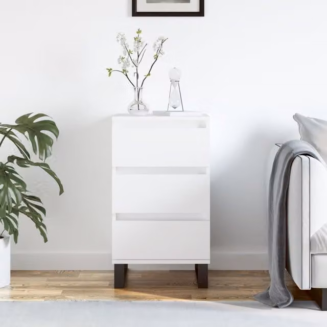 Berkfield Home Classic White Sideboard, W/D/H: 40 x 35 x 70 cm