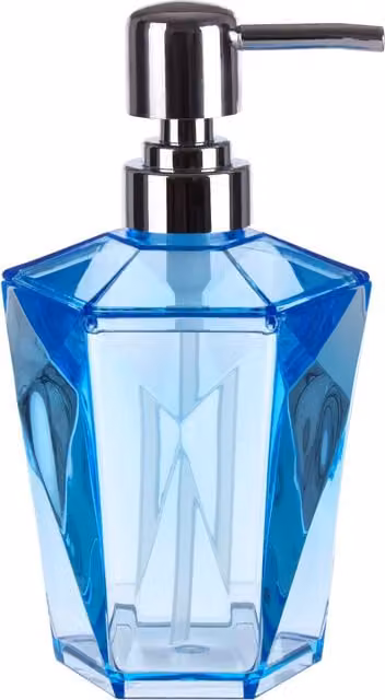 Orsina Blue Textured Acrylic Lotion Dispenser with Silver Pump