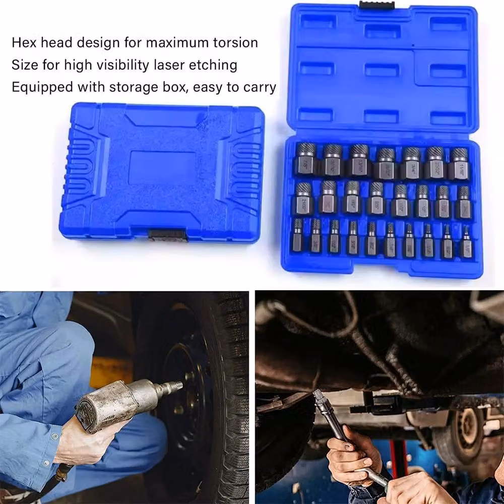 SPETLEK 25-Piece Easy Out Bolt and Screw Extractor Set in Black – 4