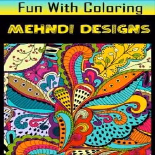 Rose Press House Fun with Colouring Mehndi Designs Multicolour Paper Activity Book