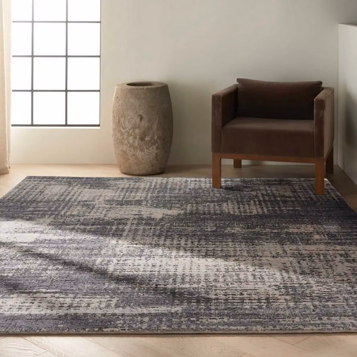 The Rug Shop UK Modern Abstract Stain-Resistant Easy Care Area Rug in Beige and Grey, W: 240 cm, D: 305 cm – 2