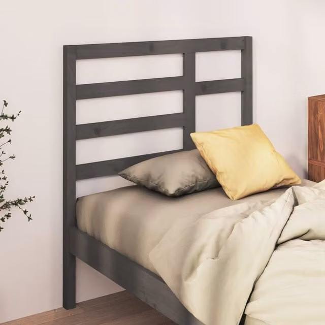 Berkfield Home Grey Rustic Solid Pine Wood Bed Headboard W/D/H: 81 x 4 x 104 cm – 1